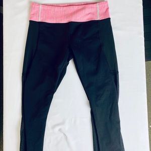 Lululemon Black with Pink Yoga Joggers